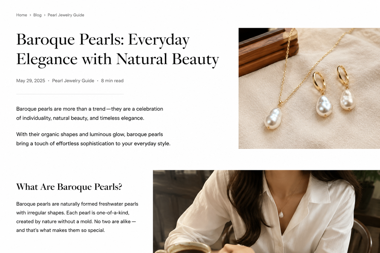 Baroque Pearls: Everyday Elegance with Natural Beauty