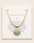 Sea Glow Scallop Shell Necklace by AURAM with coastal shell pendant styling