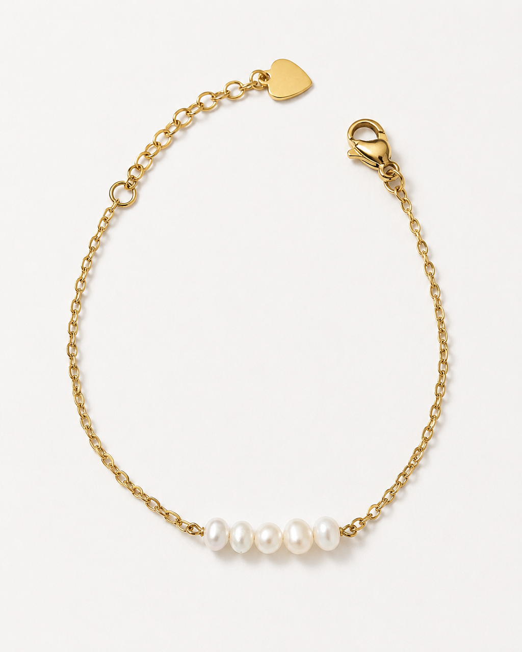 Styled view of A Thread of Light Pearl Bracelet by AURAM with delicate freshwater pearl styling