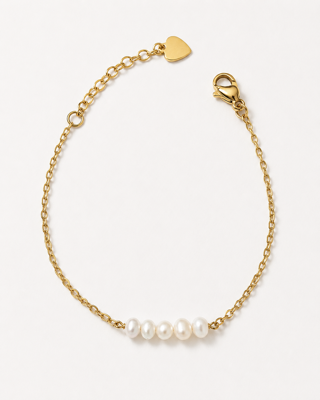 Styled view of A Thread of Light Pearl Bracelet by AURAM with delicate freshwater pearl styling