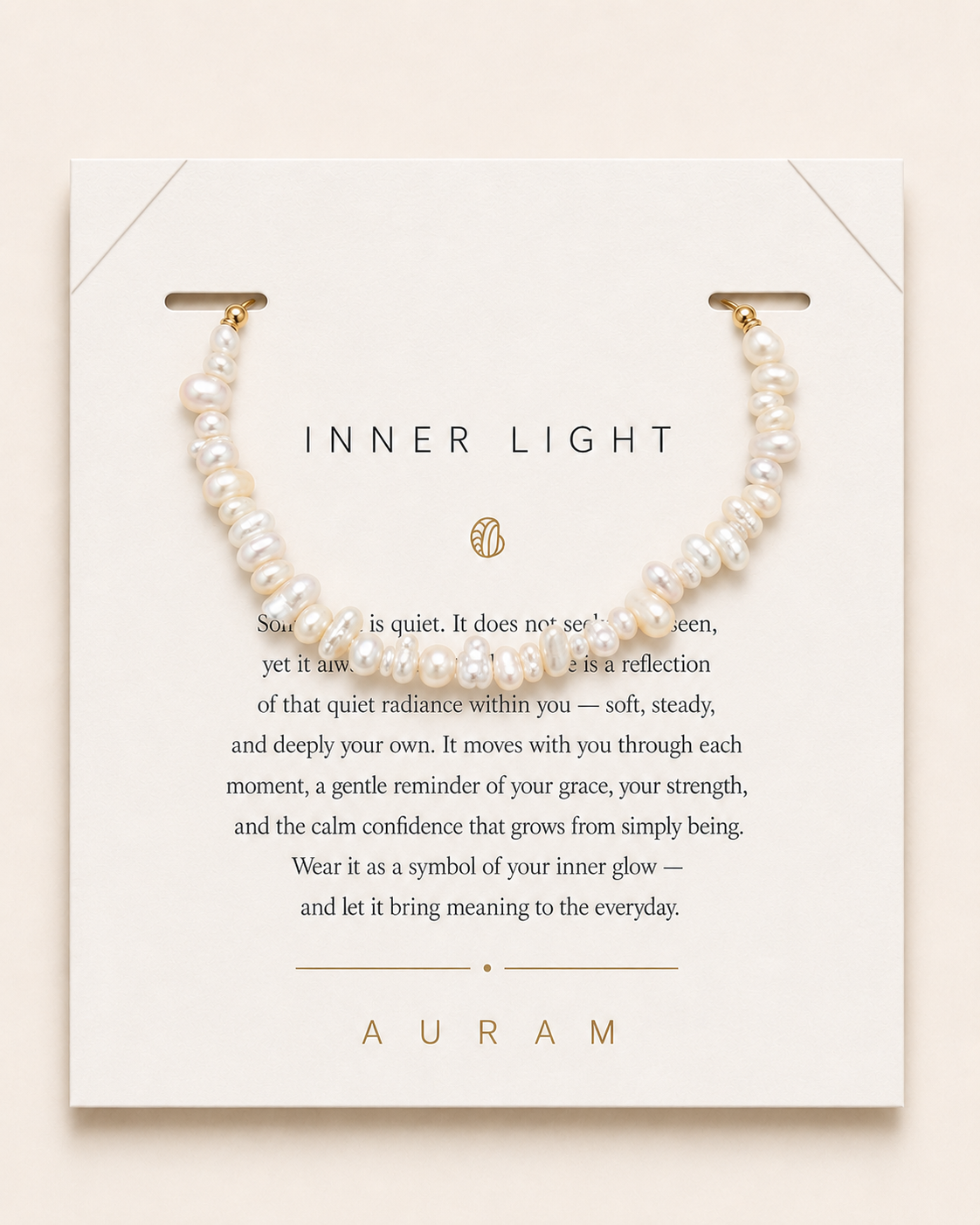 A Quiet Tide Pearl Bracelet by AURAM with naturally irregular pearl shapes