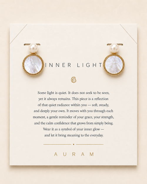 Moonlit Shell Pearl Earrings by AURAM with shell-inspired pearl styling