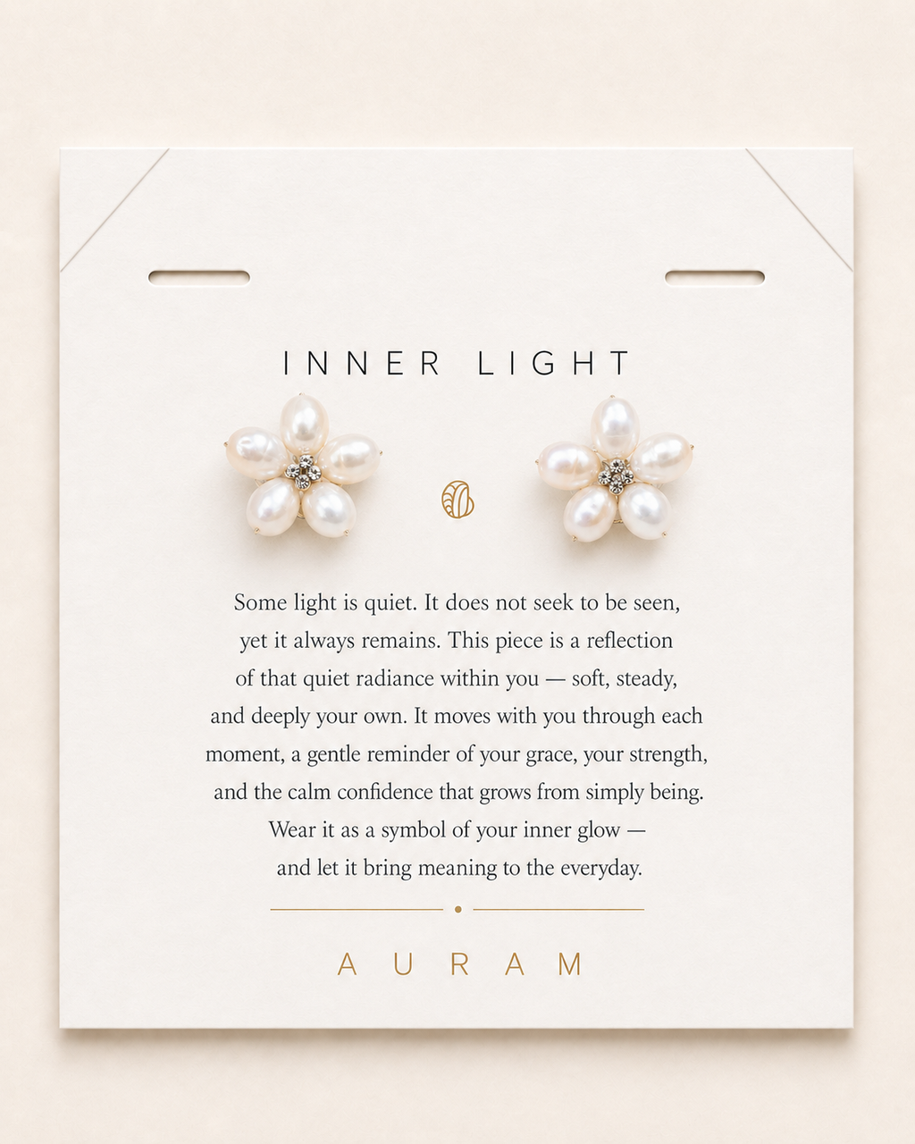 Inner Bloom Pearl Earrings by AURAM with soft floral-inspired pearl styling