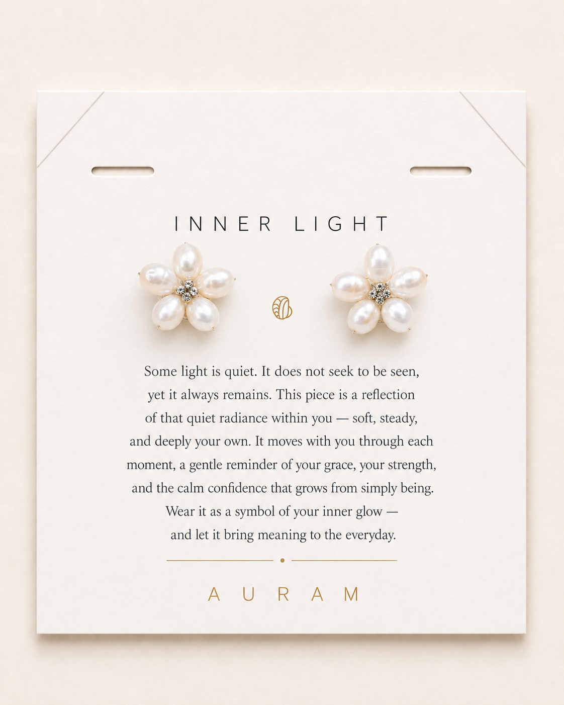 Inner Bloom Pearl Earrings by AURAM with soft floral-inspired pearl styling