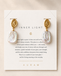 Sunlit Relic Baroque Pearl Earrings by AURAM with organic baroque-style pearls