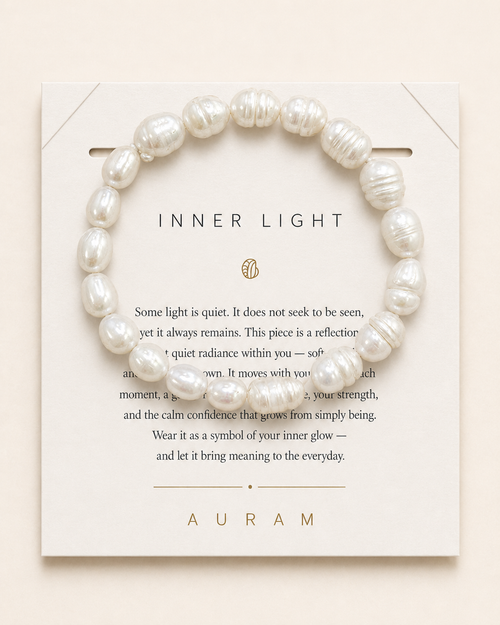 Lucky Pearl Bracelet by AURAM with naturally irregular freshwater pearls