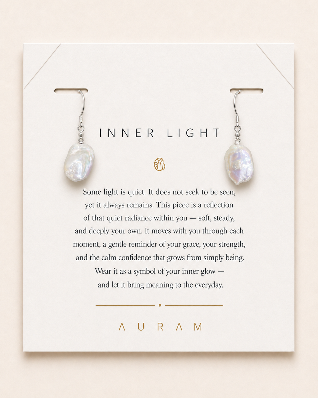Crescent Pearl Earrings by AURAM with moon-inspired pearl styling