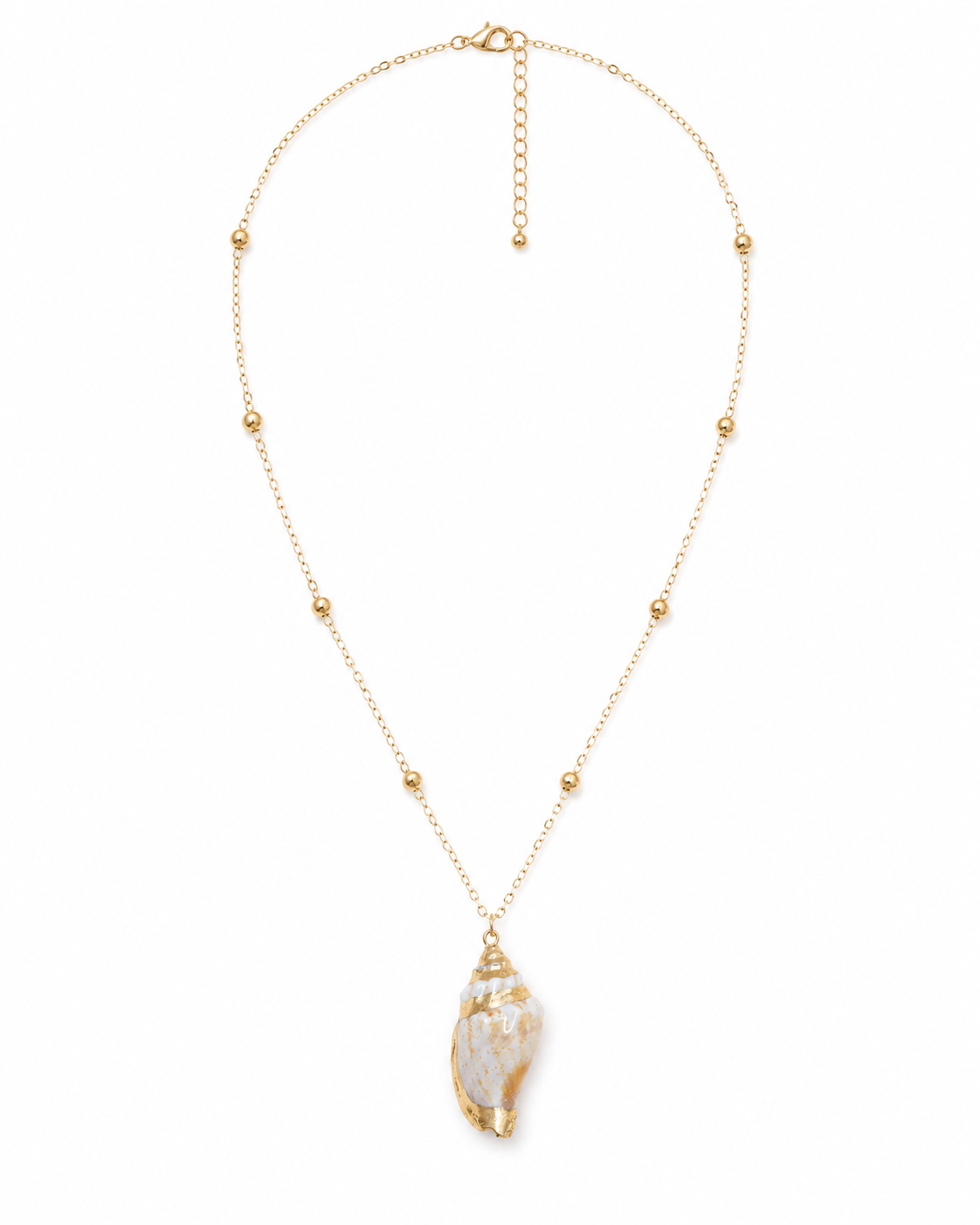 Additional view of Sea Glow Shell Pendant Necklace by AURAM with shell-inspired coastal pendant