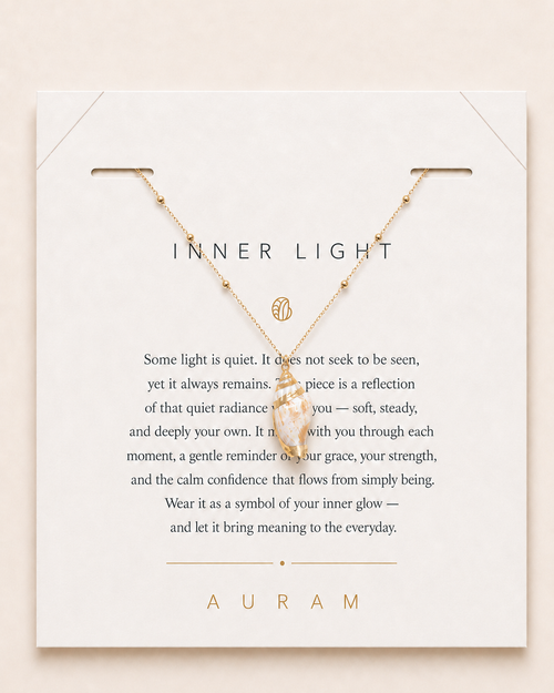 Sea Glow Shell Pendant Necklace by AURAM with shell-inspired coastal pendant