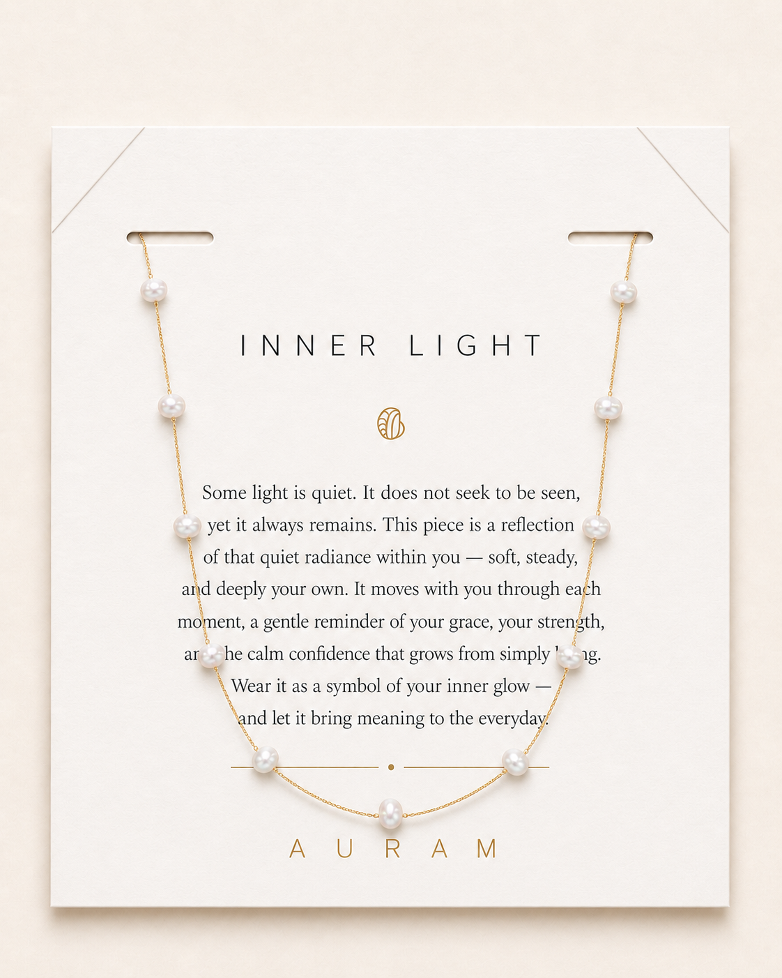 Baroque Pearl Station Necklace by AURAM with organic pearl stations for layering