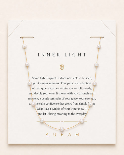 Baroque Pearl Station Necklace by AURAM with organic pearl stations for layering