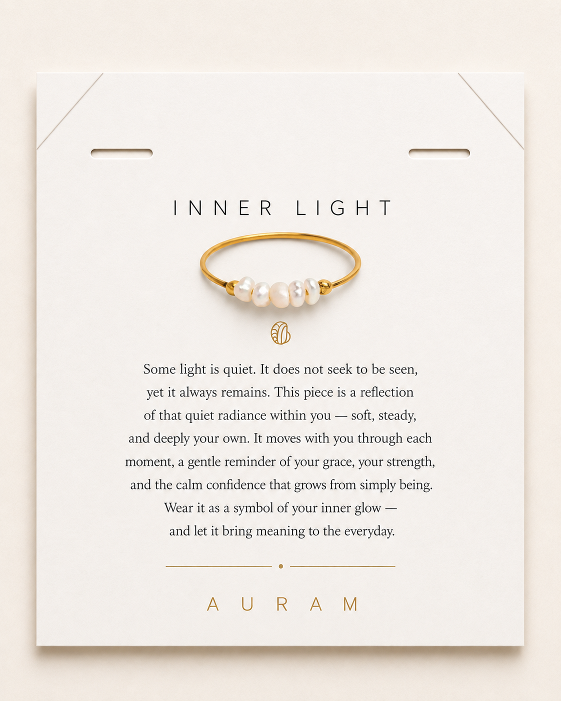 Mini Baroque Pearl Ring by AURAM with naturally irregular pearl detail